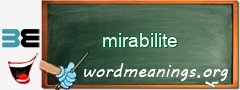WordMeaning blackboard for mirabilite